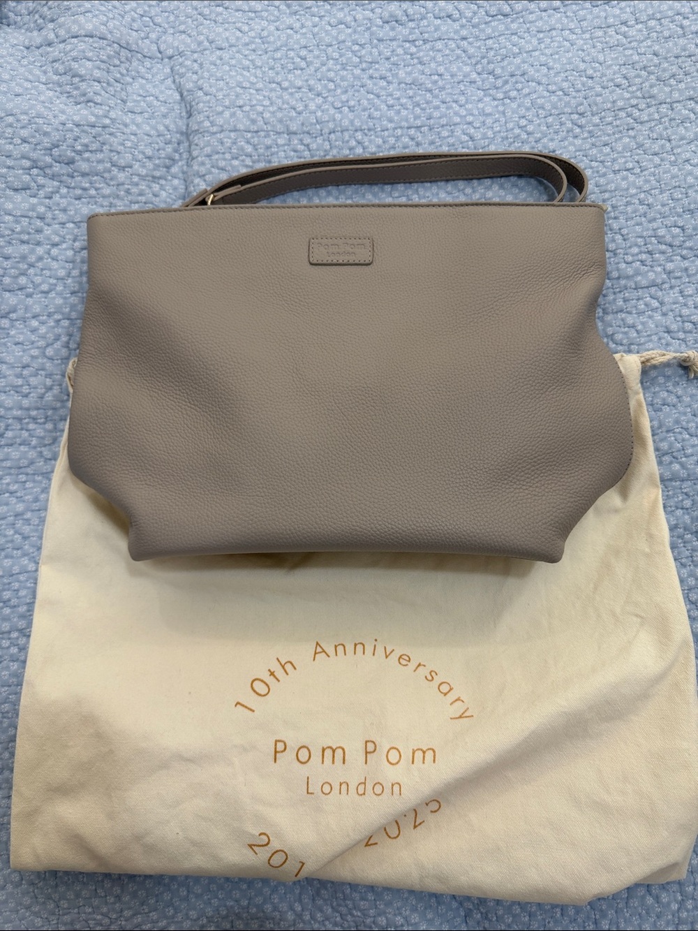 Pom Pom London Greenwich tote (old style) in Stone